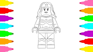 Simple wonder woman coloring page to print and color for free. How To Draw Lego Dc Superhero Girls Wonder Woman Coloring Pages For Kids Youtube