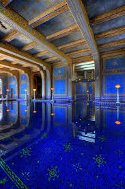 The Roman Pool Of Hearst Castle Was Built Between 1927 1934 It Is A Tiled Indoor Pool Decorated With 8 Statu Roman Pool Indoor Swimming Pools Architecture