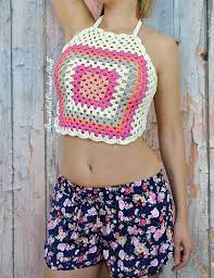 If you wish to change colors, you will want to join your next color into. Granny Square Halter Top Free Pattern Beautiful Crochet Stuff