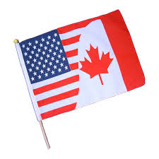 The canadian field of play is 110 by 65 yards (100.6 by 59.44 m), rather than 100 by 53 + 1 ⁄ 3 yards (91.44 by 48.77 m) as in american football. 12 X 17 American Canadian Flag Lindback Elks