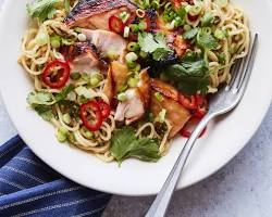 Image of Salmon with Miso Glaze and Sesame Noodles