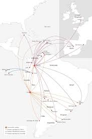 Avianca South America And Europe Routes Route Map Map Route