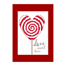 Cross Stitch Pattern Greeting Card Little Heart