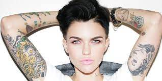 Just leave a little hair on top to make short and spiky bangs. Ruby Rose S Hotness Is Apparently Turning Straight Women Into Lesbians Ruby Rose Hair Ruby Rose Haircut Ruby Rose Tattoo