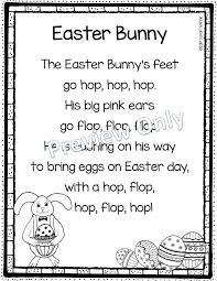 Printable Poem For Kids Easter Bunny Rhyming Songs For Kids Use In Poetry Notebook As A Poem Of The Wee Kindergarten Poems Easter Poems Easter Preschool