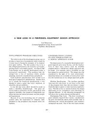 A new look in a peripheral equipment design approach