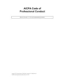 Aicpa Code Of Professional Conduct