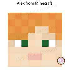Minecraft Alex Printable Box Head Minecraft Alex Head 5 00 Max Otis Des Festa De Aniversario Minecraft Dicas Para Festa Infantil Aniversario Minecraft