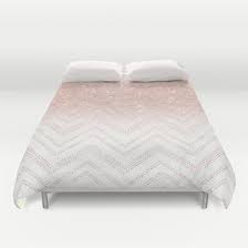 Cover it up, and make it classy, with our splendid duvet covers. A Modern Girly And Chic Pattern With Faux Rose Gold Glitter Ombre And A Geometric Chevron Stit Rose Gold Duvet Cover Rose Gold Bed Sheets Simple Girls Bedroom