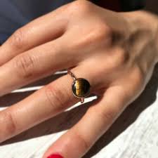 Kaplan Gozu Minimal Yuzuk In 2020 Druzy Ring Rings Jewelry