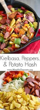 Kielbasa Peppers And Potato Hash Skillet Recipes Stuffed Peppers Diy Food Recipes