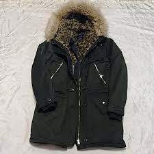 Zara | Jackets & Coats | Zara Trafaluc Leopard Faux Fur Lined Parka Coat |  Poshmark
