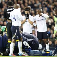 Bolton midfielder fabrice muamba is critically ill'' in intensive care at the heart attack centre of the • muamba collapses, match abandoned. Fabrice Muamba Footballer S Son Called Out Mummy Daddy Is Frozen As He Saw Father Collapse On Tv During Football Match Mirror Online