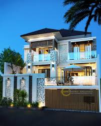 Bagi pengembang, contoh gambar site plan modern dan terbaru di atas layak untuk ditiru. Desain Rumah Mewah 1 Dan 2 Lantai Style Villa Bali Modern Di Jakarta