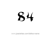 Eighty Four-84 Number Tattoo Designs - Tattoos with Names ...