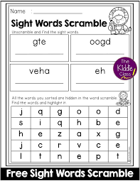 Sight words are words that generally cannot be sounded out phonetically, or have a silent letter. Free Sight Words Scramble Sight Word