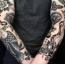 Black And Gray Traditional Tattoo Sleeve 23 Trendy Tattoo Dragon Traditional Tattoos Cool Tattoos Sleeve Tattoos