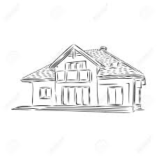 Do you want to learn how to draw? Sketch Of House Architecture Drawing Free Hand Vector Illustration Outline Royalty Free Cliparts Vectors And Stock Illustration Image 143497978
