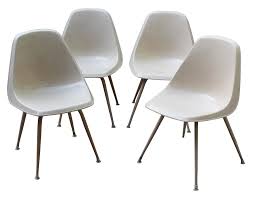 Mid Century Cream Bucket Chairs Set Of 4 Bucket Chairs Chair Mid Mod Furniture
