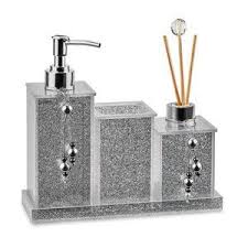 Kit Lavabo Banheiro Saboneteira Acrilico Glitter Prata Viva Decora Em 2020 Saboneteira Paredes Brilhantes Banheiro