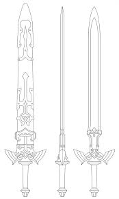 Master Sword Blueprint Twilight Princess By Fridator Master Sword Cosplay Sword Zelda Tattoo