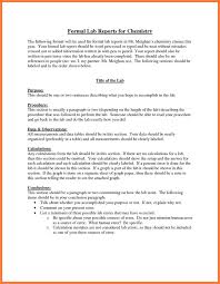 Formal Lab Report Template Unique 9 Chemistry Lab Report Example Lab Report Lab Report Template Report Template