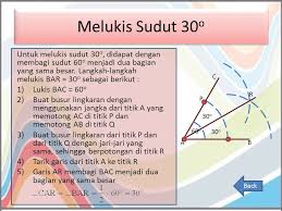 Bagilah setiap sudut pada soal nomor 1 menjadi dua sama besar. Multimedia Pembelajaran Matematika Materi Melukis Sudut Ppt Download