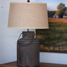 Metal Milk Can Table Lamp Farmhouse Lamps Milk Cans Lamp