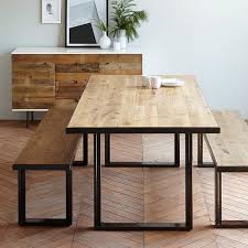 Industrial Oak Steel Dining Table Steel Dining Table West Elm Dining Table Expandable Dining Table