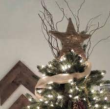 These Rustic Jute Christmas Star Tree Topper By Shannon Leigh Art Is The Perfec Christmas Tree Topper Rustic Christmas Tree Star Topper Handmade Christmas Tree