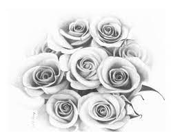 Disegni da colorare, biglietti auguri, immagini da stampare. Rose Fiori Disegno A Matita In Bianco E Nero Personalizzato Da Etsy