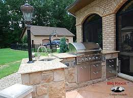 Many companies that offer prefab kits that can be arranged or finished to fit. Prefab Outdoor Kitchen Galleria