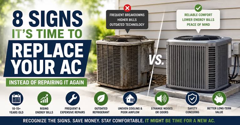 8 Signs It's Time to Replace Your AC Instead of Repairing It Again |  Quality Heating, Cooling, Plumbing & Electric