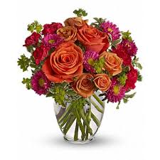 A Sweet Treat Any Day Of The Week Warm Rich Colors Of Pink And Orange Are Contrasted With Fresh Green A Welcome Co Get Well Flowers Flowers Flower Delivery