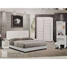Laveno 012 white wood bedroom furniture set, includes queen bed, dresser, mirror and night stand. Simple White Bedroom Set Queen King Size Shopee Malaysia