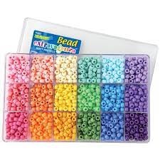 The Beadery Soft Rainbow Color Bead Box 2300 Plastic Matte Pony Beads Walmart Com Beaded Boxes Pony Beads Rainbow Beads