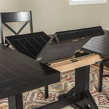 H) the oval back and fluted legs of our home the oval back and fluted legs of our home decorators collection ellington dining chairs echo traditional french style. Walker Edison Furniture Dining Table 60 77 Black Farmhouse Goals