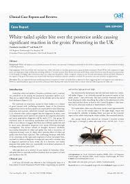 Most spider bites look like a bad mosquito bite. Pdf White Tailed Spider Bite Over The Posterior Ankle Causing Significant Reaction In The Groin Presenting In The Uk