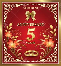 You could go with the traditional gift and get silverware. 5 Year Wedding Anniversary On A Red Background Royalty Free Cliparts Vectors And Stock Illustration Image 42150609