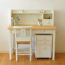 定番の学習机セットです チャーチクロスと組み合わせたタイプです 学習机 勉強机 デスク escritorios blanc cafe