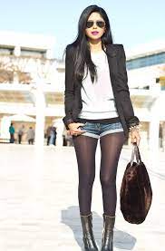 How To Wear Denim Shorts In Winter 2019 Winter Dress Outfits Fashion Winter Shorts Outfits