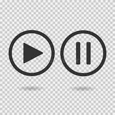 Play Button And Pause Button Icons With Shadow On Transparent Background Isola Affiliate Icons Sh Vector Illustration Art Wallpaper Iphone Play Button