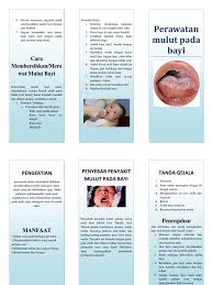 Waspadai oral thrush pada bayi, infeksi mulut yang disebabkan oleh jamur. Leaflet Perawatan Mulut Pada Bayi Docx