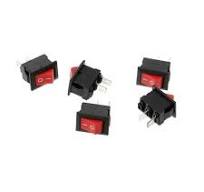 Mini Rocker Switch 2 PIN ON-OFF SPST 125VAC/6A 250VAC/3A Red KCD117S  2X/5X/10X