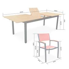 En pin, teck, eucalyptus, épicea, mélèze ou acacia, cet intemporel est élégant. Salon De Jardin En Bois Et Aluminium Sevilla Grande Table 200 250cm Rectangulaire Avec Allonge Papillon Textilene Gris Taupe