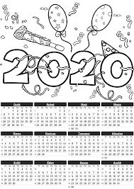 2020 Tek Sayfa Takvim Kaliplari Okuloncesitr Preschool Boyama Sayfalari Yilbasi Dilekleri Yilbasi Elisi