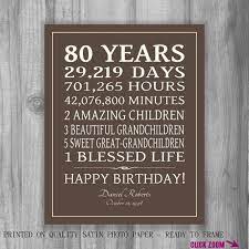 From personalised gifts to experience days there's something for everyone from prezzybox.com. 80th Birthday Gift Sign Print Personalized By Printsbychristine 80th Birthday Gifts Birthday Gifts Sign 80th Birthday
