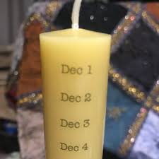 Family Size Advent Calendar Count Down To Christmas Candle With Candle Happy Flame