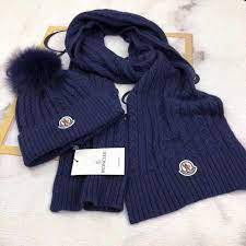Moncler Unisex Woman Man Hat Scarf Set Skiing Outfit Winter Jackets Unisex Women