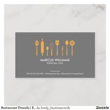 Sleek personal chef business card design template by aldo jacobo.showcased on inkd.com. Restaurant Utensils Executive Chef Business Card Zazzle Com Restaurant Business Cards Restaurant Utensils Executive Chef